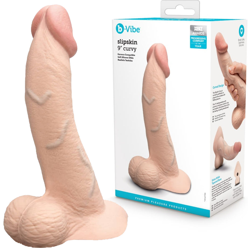 B-Vibe Slipskin Realistic Silicone Dildo-9