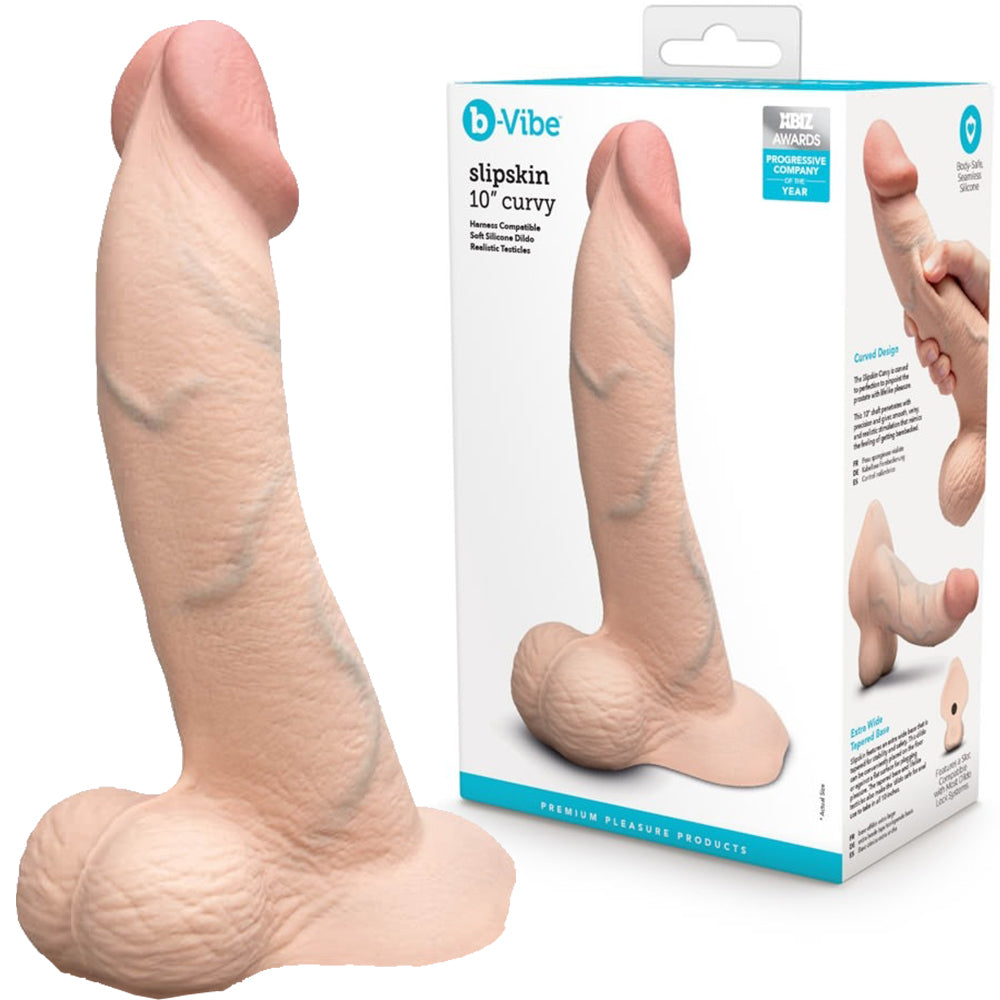 B-Vibe Slipskin Realistic Silicone Dildo-10