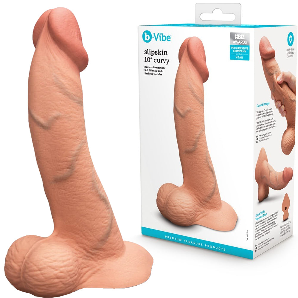 B-Vibe Slipskin Realistic Silicone Dildo-10