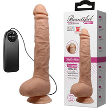 Load image into Gallery viewer, Baile Dick 11&quot; Vibrating Dildo 28cm Large Veined Dong Suction Cup Base
