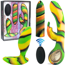 Load image into Gallery viewer, Camo Lovers Kit Couples 3-Piece Rabbit + Bullet Vibrator + Anal Plug USB Sex Toy
