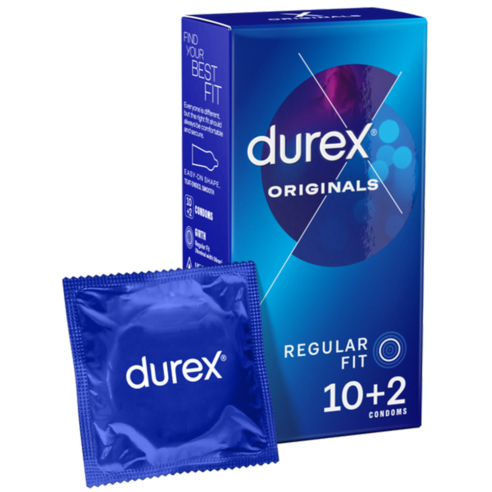 Durex Originals Latex Condoms 10's + 2 Free