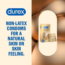 Load image into Gallery viewer, 36 Durex Real Feel Sex Condoms NON-LATEX Natural Skin-On-Skin Feeling Large 56mm
