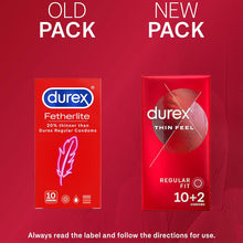 Load image into Gallery viewer, DUREX Thin Feel Latex Condoms 10&#39;s + 2 Free Width 54mm
