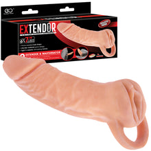 Load image into Gallery viewer, EXTENDOR 2-in-1 Realistic 7&quot; Penis Extender Sleeve Masturbator Couples Sex Toy
