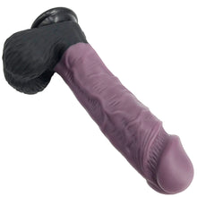 Load image into Gallery viewer, FAAK G117 Large 25cm Dual Density Realistic Veined Dildo Silicone Dong Sex Toy
