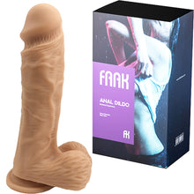 Load image into Gallery viewer, FAAK G117 Large 25cm Dual Density Realistic Veined Dildo Silicone Dong Sex Toy
