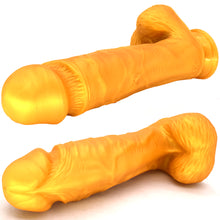 Load image into Gallery viewer, FAAK G117 Large 25cm Dual Density Realistic Veined Dildo Silicone Dong Sex Toy
