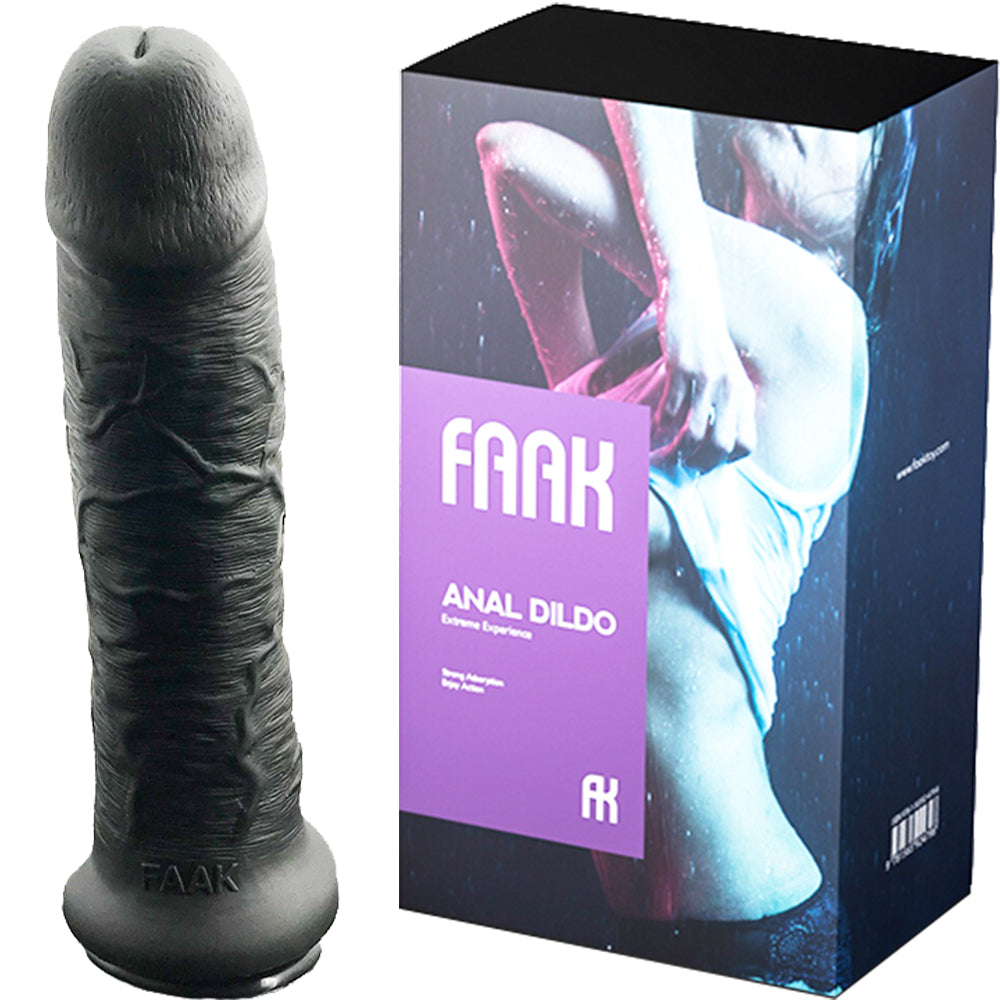 FAAK G118 Large 28cm Dual Density Realistic Veined Dildo Silicone Dong Sex Toy