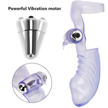 Load image into Gallery viewer, Fizz Finger Vibrator Power Bullet Clitoral Stimulator Couples Toy Smokey
