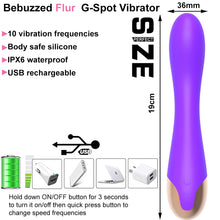 Load image into Gallery viewer, Flur USB Rechargeable G-Spot Vibrator Clit Stimulator Dildo Sex Toy
