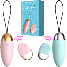 Load image into Gallery viewer, Gina Wireless Vibrating Egg Kegel Ball Ben Wa Vibrator Pink Blue
