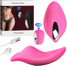 Load image into Gallery viewer, Hubba Wearable Clitoral Stimulator Vibrator Panties Vibrating Panty Pink
