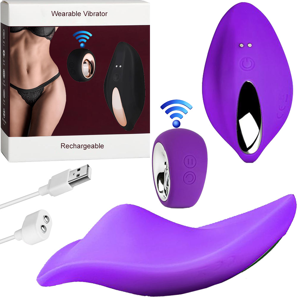 Hubba Wearable Clitoral Stimulator Vibrator Panties Vibrating Panty Purple