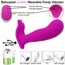 Load image into Gallery viewer, Jordan Remote Control Vibrator Wearable Dildo Clit Vibrating Panties USB
