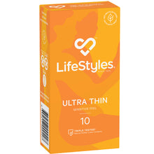 Load image into Gallery viewer, LifeStyles Ultra Thin Male Condoms 10&#39;s
