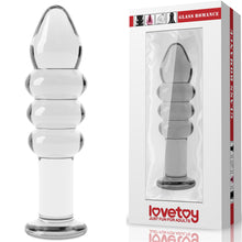 Load image into Gallery viewer, Lovetoy Glass Romance 5.5” Dildo Anal Plug Unisex Beaded Sex Toy
