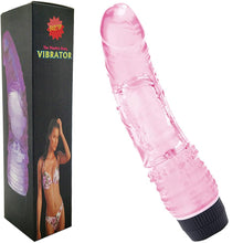 Load image into Gallery viewer, 7.3&quot; Silicone Jelly Squeezable G-Spot Vibrator Multi-Speed Pink
