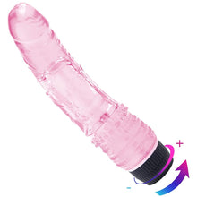 Load image into Gallery viewer, 7.3&quot; Silicone Jelly Squeezable G-Spot Vibrator Multi-Speed Pink
