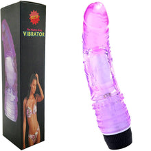 Load image into Gallery viewer, 7.3&quot; Silicone Jelly Squeezable G-Spot Vibrator Multi-Speed Purple
