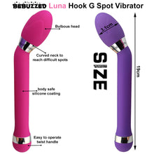 Load image into Gallery viewer, Luna G-Spot Prostate Massager Anal Curved Hook Vibrator Pink
