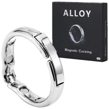 Load image into Gallery viewer, Magnetic Metal Stainless Steel Penis Cock Ring Adjustable Erection Aid
