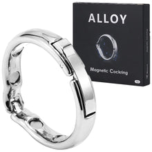 Load image into Gallery viewer, Magnetic Metal Stainless Steel Penis Cock Ring Adjustable Erection Aid
