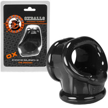 Load image into Gallery viewer, OxBalls Cocksling 2 Cock &amp; Ball Cock Sling Black Penis Ring
