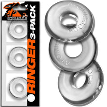 Load image into Gallery viewer, OXBALLS RINGER 3-pack of DO-NUT-1 cockrings CLEAR
