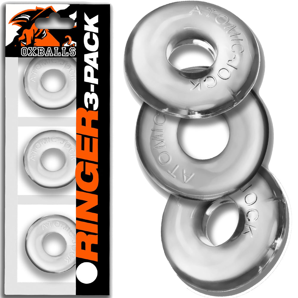 OXBALLS RINGER 3-pack of DO-NUT-1 cockrings CLEAR