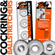 Load image into Gallery viewer, OXBALLS RINGER 3-pack of DO-NUT-1 cockrings CLEAR
