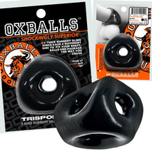 Load image into Gallery viewer, OXBALLS TRI-SPORT XL thicker 3-ring Cocksling BLACK
