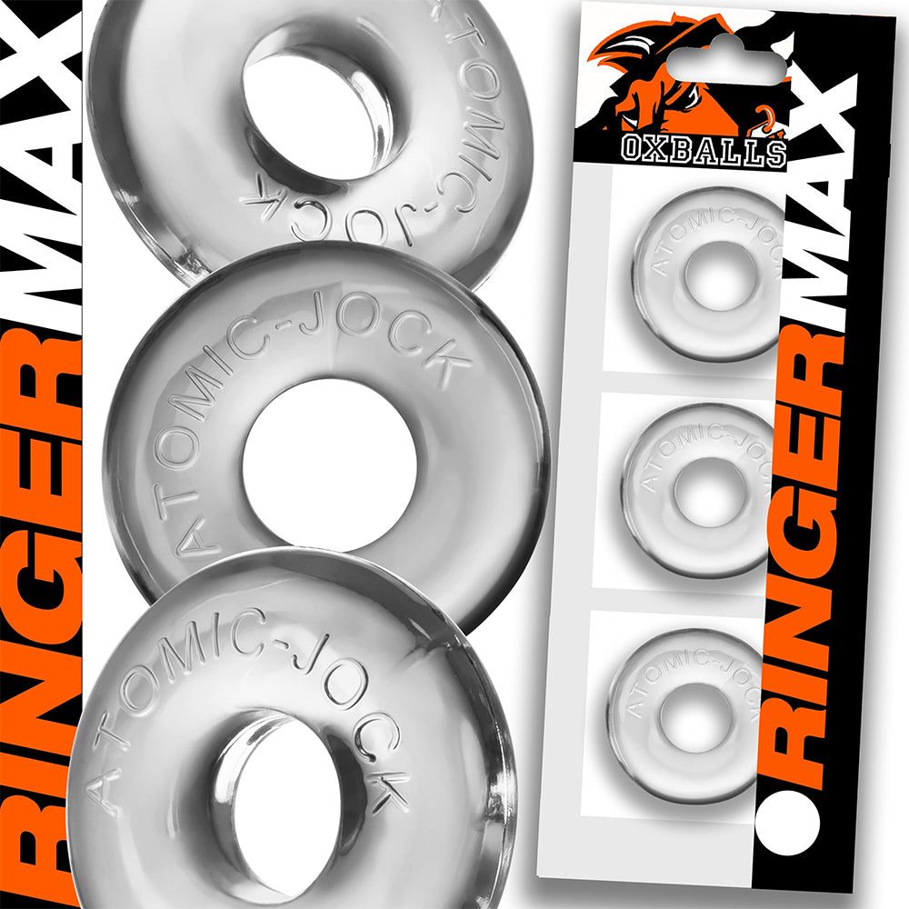 OXBALLS RINGER MAX 3-pack CLEAR Cock Rings