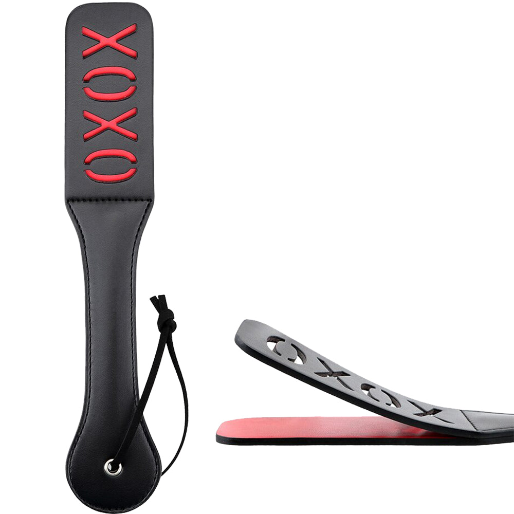 BDSM Spanking Paddle XXOO Fetish PU Leather Whip Slap Spank Flogger