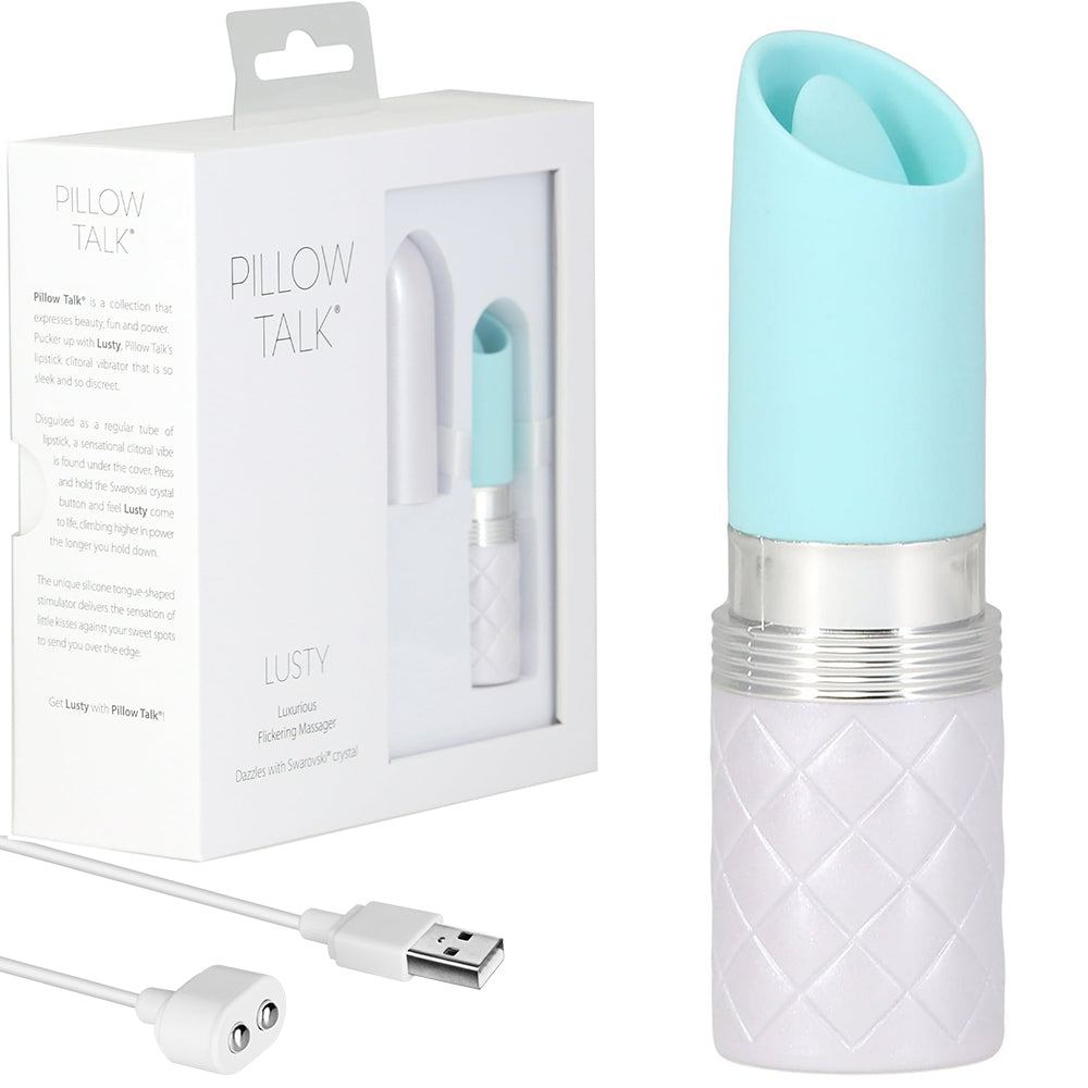 Pillow Talk Lusty Flickering Massager Teal