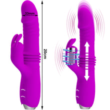 Load image into Gallery viewer, Pretty Love Dorothy Thrusting G Spot Rabbit Vibrator USB Telescopic Sex Toy
