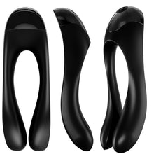 Load image into Gallery viewer, Satisfyer Candy Cane Finger Vibe Couples U Vibrator Black
