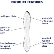 Load image into Gallery viewer, Satisfyer Dazzling Crystal HOT COLD Temperature Glass Double Ended Dildo Sex Toy
