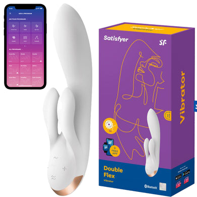Satisfyer Double Flex APP Rabbit Vibrator White