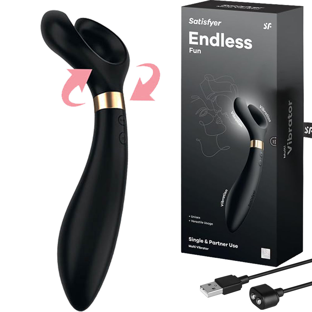 Satisfyer Endless Fun Couples Vibrator Rechargeable Black