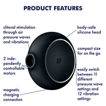 Load image into Gallery viewer, Satisfyer Pro To Go 3 Clitoral Stimulator Vibrator Black
