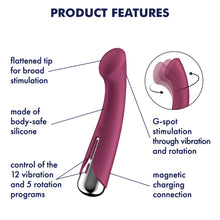 Load image into Gallery viewer, Satisfyer Spinning G-Spot 1 Rotating Vibrator Red
