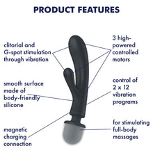 Load image into Gallery viewer, Satisfyer Triple Lover Vibrator Black
