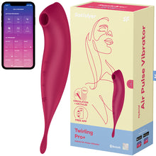 Load image into Gallery viewer, Satisfyer Twirling Pro+ APP Control 2-in-1 Clitoral Stimulator Nipple Vibrator
