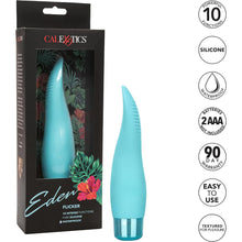 Load image into Gallery viewer, Calexotics  Eden Flicker Blue Tongue Shaped Clit Vibrator
