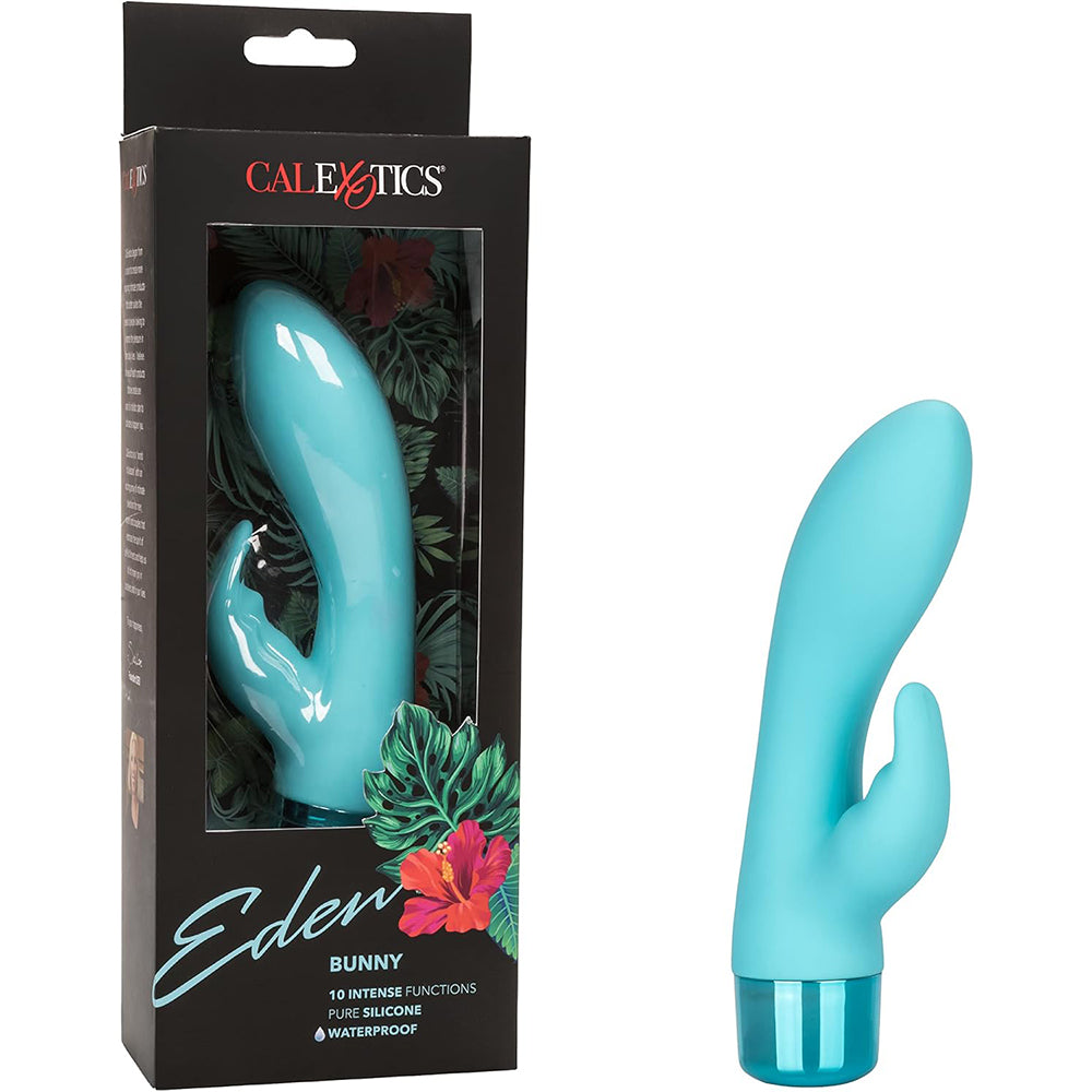 Calexotics Eden Bunny Blue Silicone Rabbit Vibrator