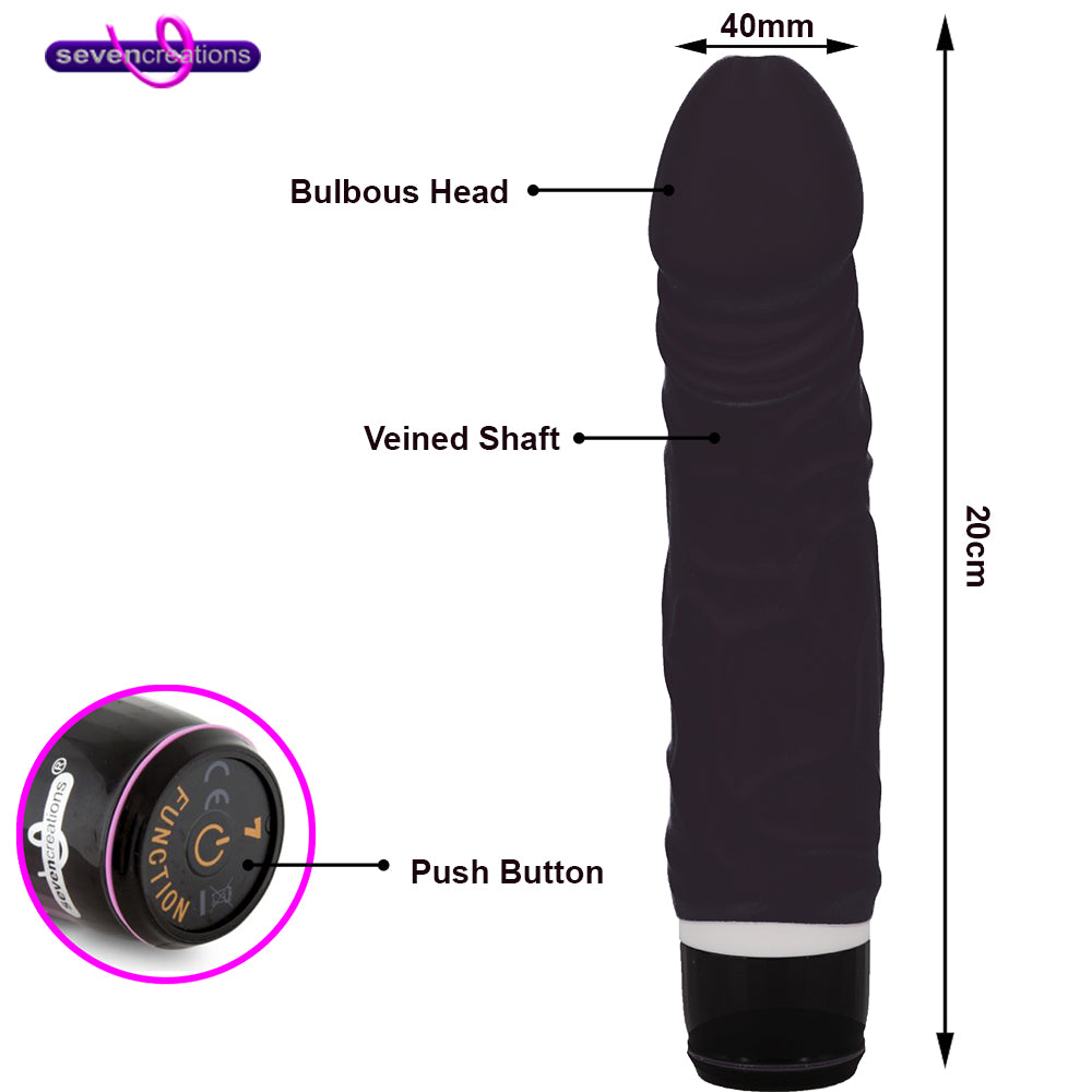 Seven Creations Silicone Classic Patriot 20cm Dildo Vibrator Seven Creations Silicone Classic Patriot 20cm Dildo Vibrator