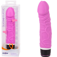 Load image into Gallery viewer, Seven Creations Silicone Classic Thick Veined Vibrator Pink
