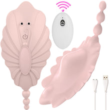 Load image into Gallery viewer, Shelly Wearable Panty Vibrator Clitoral Stimulator Remote Controlled USB Pink
