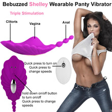 Load image into Gallery viewer, Shelly Wearable Panty Vibrator Clitoral Stimulator Remote Controlled USB Purple
